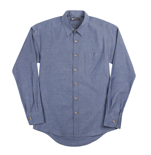 Slim Button Down - Dark Chambray
