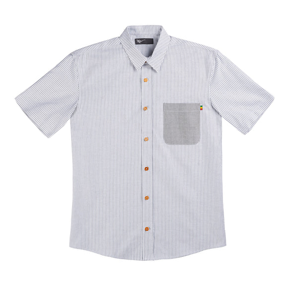 Short Sleeve Button Down - Oxford Stripe
