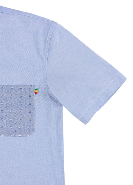 Short Sleeve Button Down - Blue Chambray