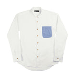 Slim Button Down - White Chambray